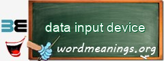 WordMeaning blackboard for data input device